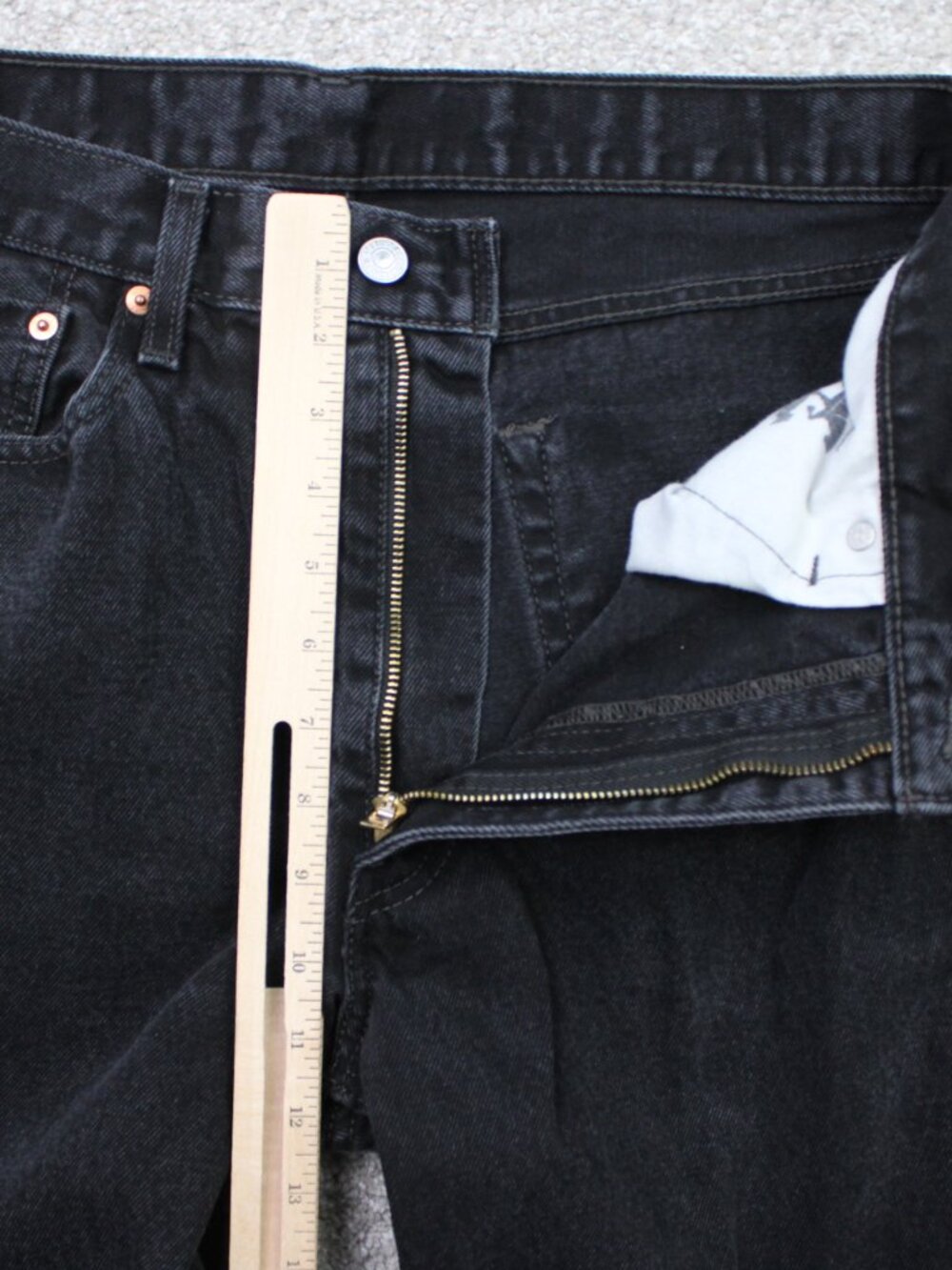 Levi's 550 Jeans Mens 36x30 Black Relaxed Fit 100% Cotton 5-Pocket Denim Y2K - Picture 8 of 13